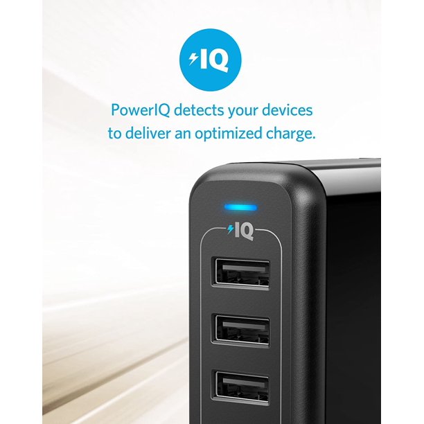 Anker PowerPort 4 (40W 4-Port USB Wall Charger) Multi-Port USB