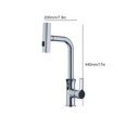 thumbnail image 4 of Grifo mezclador de agua fría y caliente, grifo extraíble de aleación de zinc de 1/2 pulgada para cocina y baño, 4 of 6