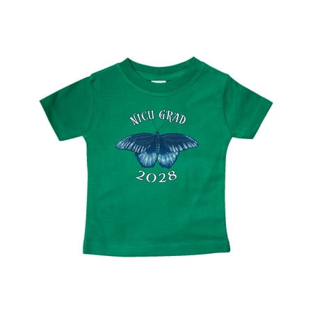 

Inktastic NICU Grad 2028 with Blue Butterfly Gift Baby Boy or Baby Girl T-Shirt