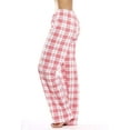 thumbnail image 2 of Just Love Women's Plaid Pajama Pants in 100% Cotton Jersey - Comfortable Sleepwear for Women (Coral - Plaid, 2X), 2 of 3