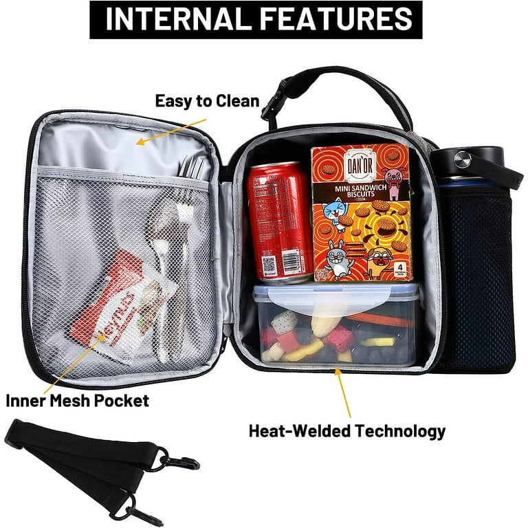 MIER Insulated Lunch Box Bag Expandable Lunch Pack Gray Walmart