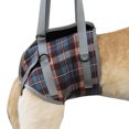 thumbnail image 4 of Arnés de elevación para perros Eslinga de asistencia con cinturón auxiliar transpirable ajustable profesional para perros discapacitados de gran edad Pata trasera a cuadros azules M (se recomienda d, 4 of 13