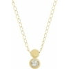 Simply Gold 10k Bead & Cz Pendant