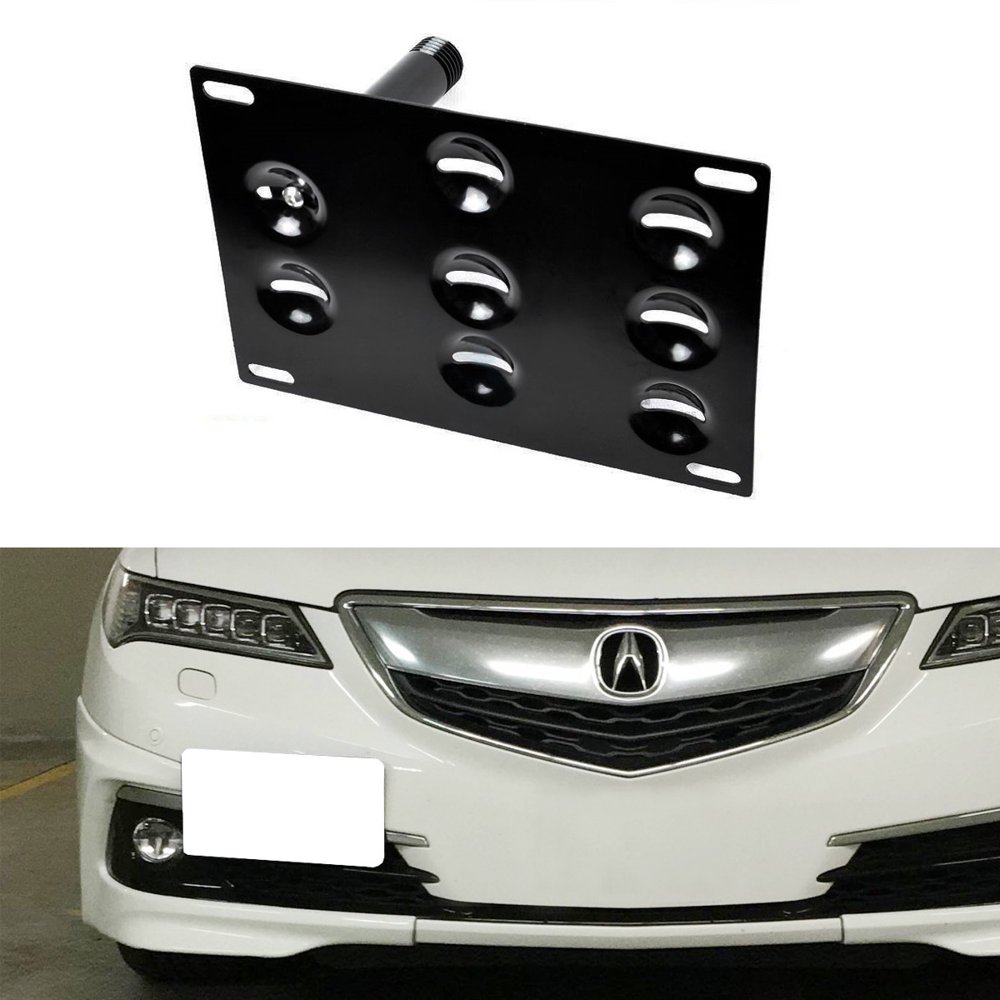 iJDMTOY JDM Style Front Bumper Tow Hole Adapter License Plate Mounting