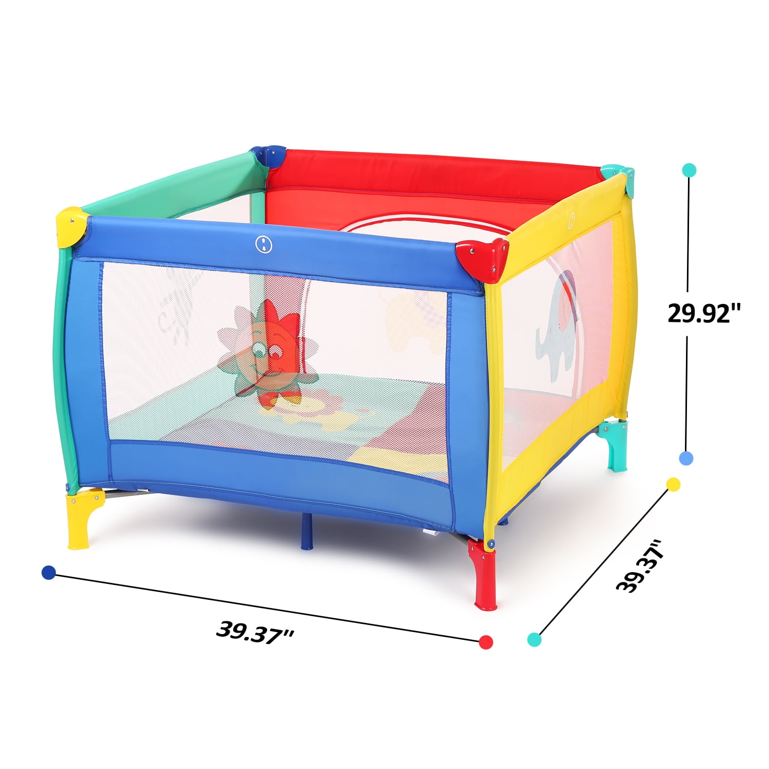 odoland portable playard playpen for infants and babies
