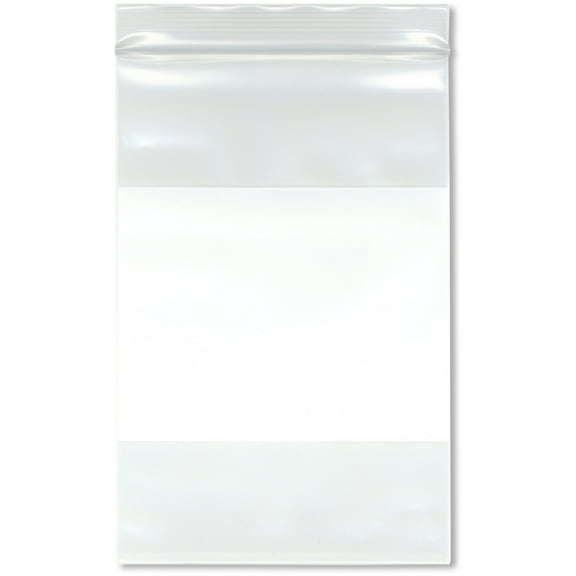 Plymor 6" x 9" (Pack of 100), 6 Mil Industrial Duty White-Block Zipper Reclosable Plastic Bags