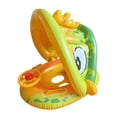 thumbnail image 3 of S SERENABLE Funny Pool Float Cute Inflatable Swimming Ring for Lake Summer Swimming Pool Yellow with Canopy, 3 of 9