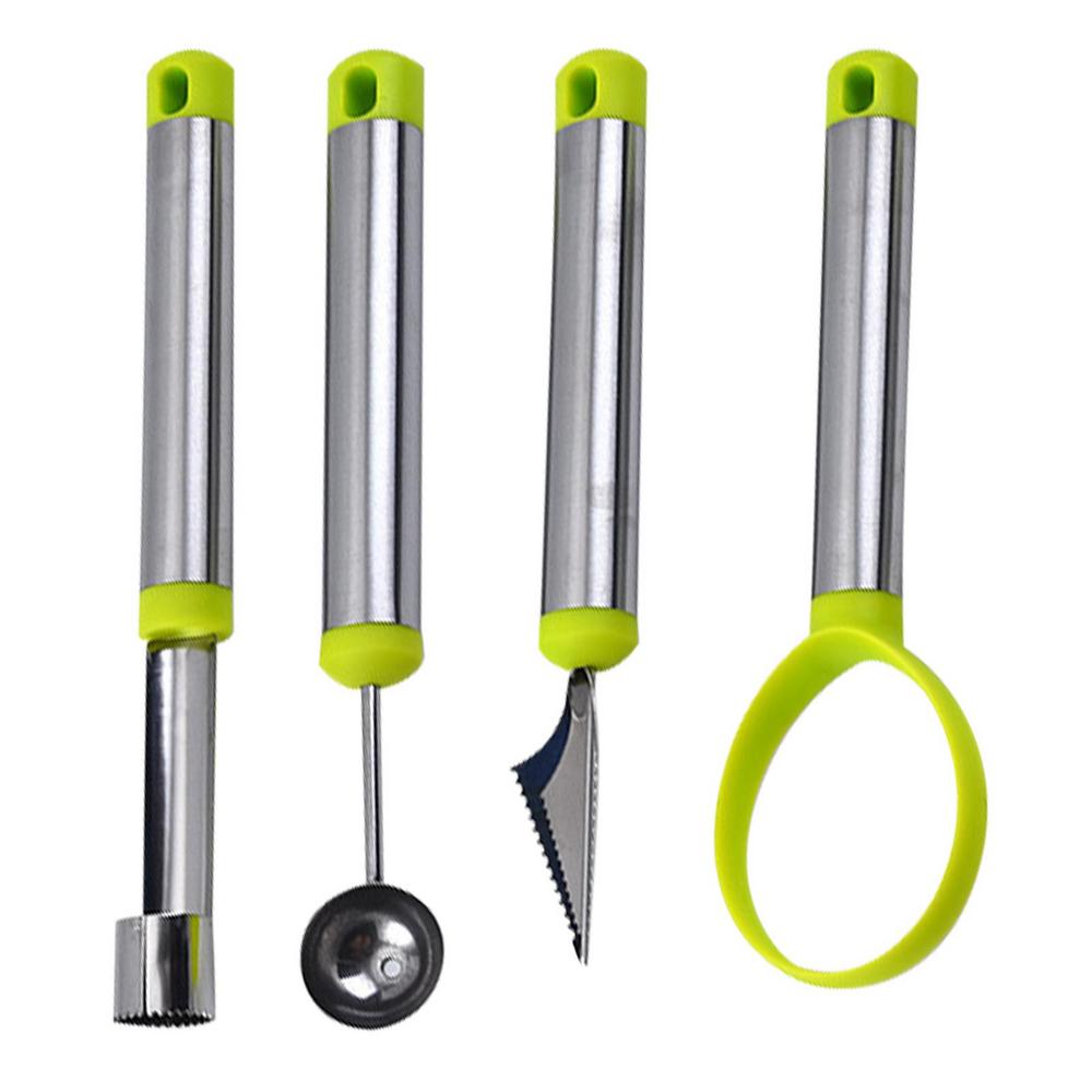 Fruit Carving Knives 4PCS Melon Baller Scoop For Peeling