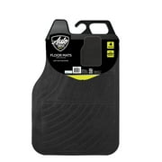 Auto Drive 4PC Rubber Light Duty Floor Liner Cursor Black - Universal Fit-CM4101