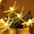 thumbnail image 3 of LOENDE Dragonfly Solar String Lights, 30 LED 21ft 8 Modes Outdoor Waterproof Fairy Lights for Christmas Garden Patio Wedding Party Decor, Warm White, 3 of 7