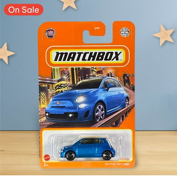 Matchbox 2019 Fiat 500 Turbo - Blue