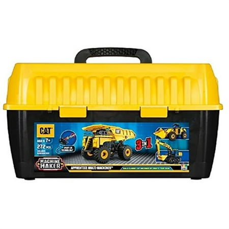 Toy State Caterpillar CAT Apprentice Ultimate Machine Maker Dump Truck with Wheel Loader and Excavator Construction Building Vehicles