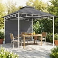 thumbnail image 2 of Outsunny 10' x 10' Patio Gazebo, Double Roof Outdoor Gazebo, Dark Grey, 2 of 10