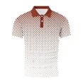 thumbnail image 5 of Styesk T-Shirts pour Hommes Imprimé Décontracté Sport Bouton Manches Courtes Col Rabattu Blouse Chemise, 5 of 5