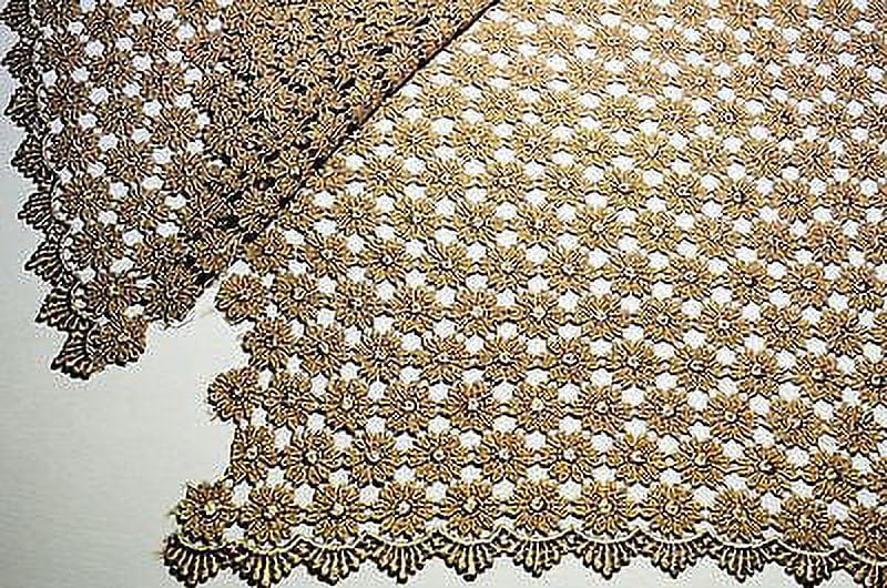 Lily 37" Daisy Venice Lace Fabric All Over Both Side Scalloped Edge 9 colors