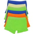 thumbnail image 2 of ToBeInStyle Boys' Pack of 6 Bright Color Cotton Boxer Briefs - X-Large, 2 of 6