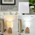 thumbnail image 4 of NATYSWAN Rattan Boho Table Lamps Set of 2-13.75" Mini Farmhouse Rustic End Table Decorative Small Lamps for Small Spaces Bedroom Nightstand Living Room Reading Desk Side Lamp, 4 of 8
