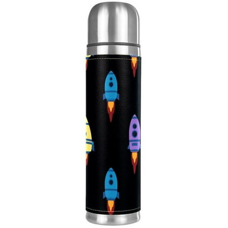 

Black Spaceship Pattern Premium Insulated Water Bottle - Water Mug with Food-Grade PP Vacuum Insulated Leak-proof BPA-Free