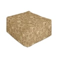thumbnail image 1 of Vintage Rose Rectangle Pouf, Skulls Flowers Birds Rustic Arrangement Day of Dead Sepia Print, Under Desk Foot Stool for Living Room Office with Cover, 25", Pale Coffee Peach Almond, by Ambesonne, 1 of 4