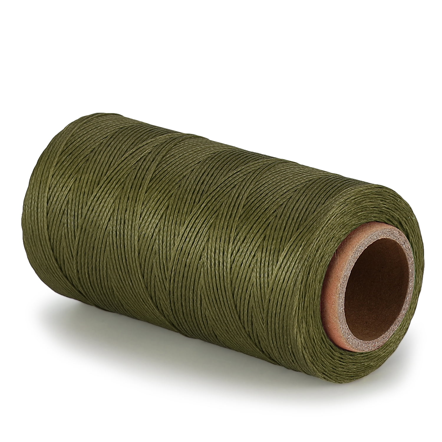 Flat Waxed Thread (Army Green) - 284Yard 1mm 150D Wax String Cord