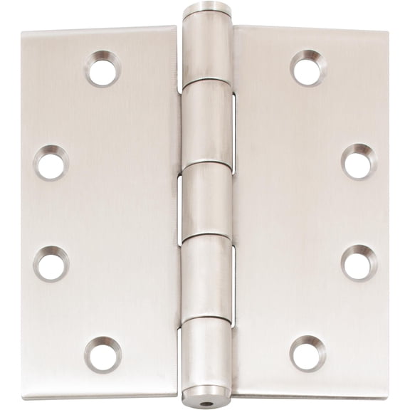 Commercial Grade Plain Bearing Hinge, 4-1/2 Inches, Square Corner, .134 Gauge, Satin Stainless Steel by Stone Harbor Hardware