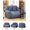 Grey(L), variant on Baxluxe Plush Adult Bean Bag Chair with Headrest & Back Support,Tear Resistant Plush Fabric,Washable Cover,Comfy Lazy Lounge Chair for Indoor Use