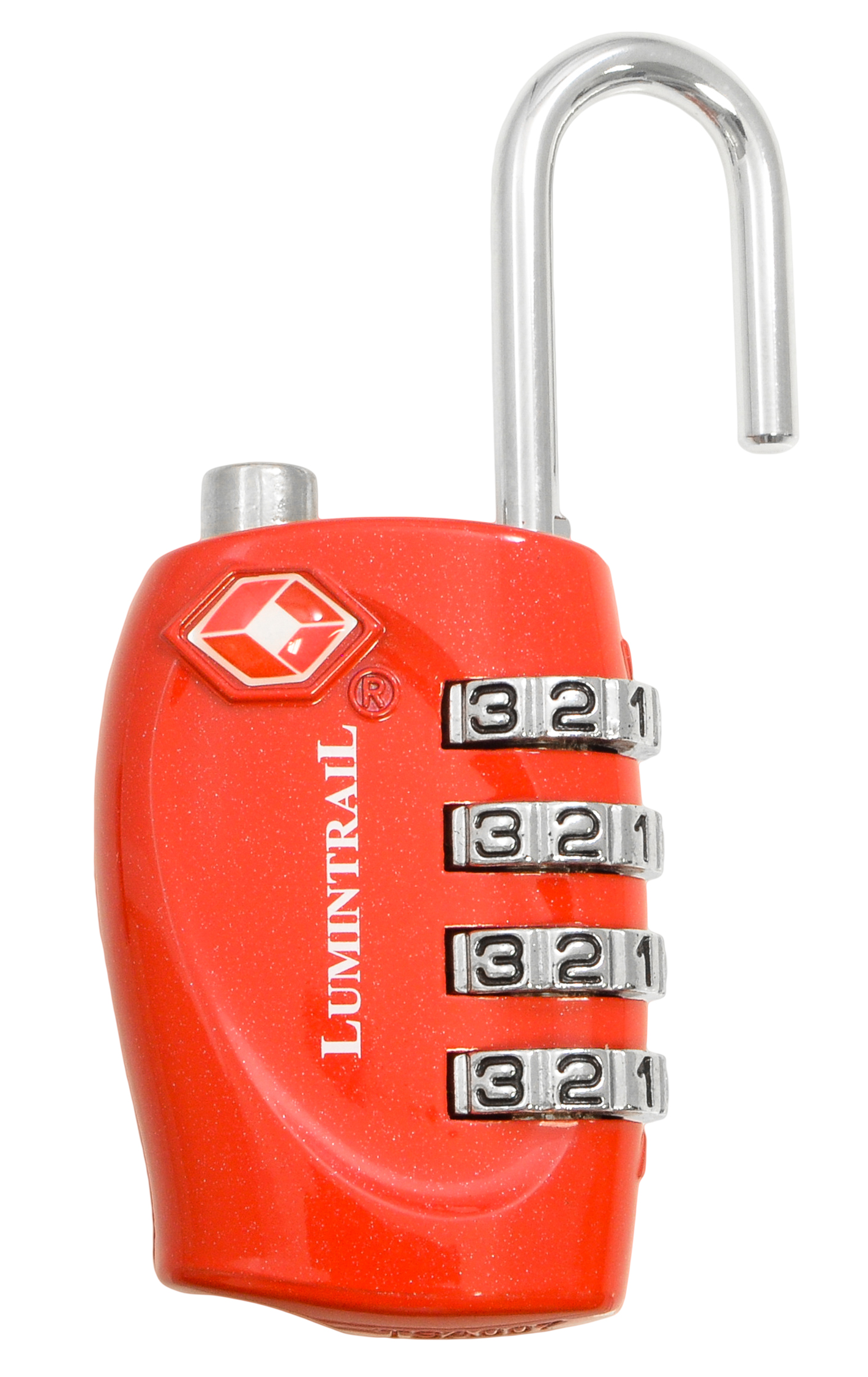 Lumintrail 3 pack TSA Approved All Metal International Travel Luggage 4 Digit Resettable Combination Lock with 4-ft Steel Cable for Suitcase and Baggage Black+Red+Silver Assorted Colors LKTSA330