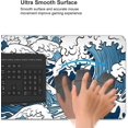 thumbnail image 4 of Japanese Mouse Pad Blue White Sea Wave Gaming Mousepad XL Extended Mouse pad Non Slip Mice Pad Stitched Edges Office Desk pad 31.5 X 11.8 Inch, 4 of 6