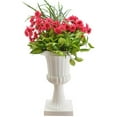 thumbnail image 5 of Arcadia Garden Products 10x17" Deluxe Pedestal Urn Planter, White, Set of 2, 5 of 9