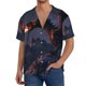 thumbnail image 1 of Balery Fire Breathing Dragon Twilight Camisa Casual de Manga Corta con Botones para Hombre, Texturizada, Estilo Cubano, para Playa, Verano-Small, 1 of 5
