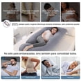 thumbnail image 3 of Almohada de Embarazo en Forma de U, Almohada de Apoyo para el Embarazada, Almohada de Embarazo para Dormir de 69 Pulgadas, con Funda Extraíble de Algodón, Alivia el Dolor de la Madre y Mejora Sueño, 3 of 7