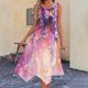 thumbnail image 2 of Ladies Summer Tops Impreso sin Mangas Cuello Redondo Vestido Casual para Uso Diario Y Casual, 2 of 8