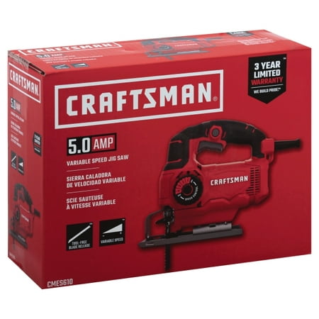 Craftsman 3/4 in. Corded Keyless Jig Saw 5 amps 3000 spm U and T Shank Variable Speed - Case Of: 1