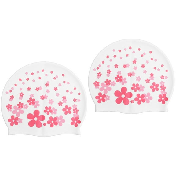 Set of 2 Waterproof Swimming Cap for Braids Kids Fashionable Pool Child