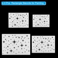 thumbnail image 3 of Plantillas de pintura con estrellas, paquete de 4 plantillas reutilizables para dibujo, color blanco, 3 of 7