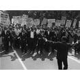 thumbnail image 2 of U.S. Archives 24x19 Black Ornate Wood Framed with Double Matting Museum Art Print Titled - Civil Rights March on Washington-D.C. 1963, 2 of 4