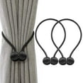 thumbnail image 2 of Alzapaños magnéticos para cortinas Clips para cortinas Cuerda Soportes para cortinas traseras Hebillas Carpeta para cortinas Soportes para cortinas para la decoración del hogar 2 piezas Negro Adepaton Cortinas, 2 of 4