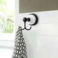 thumbnail image 2 of Design House Savannah Bathroom Towel and Robe Hook, Matte Black/White, 2 of 13