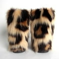 thumbnail image 2 of Faux Fur Boot For Women Furry Fluffy Comfy Plush Warm Outdoor Mid-Calf Boots with Round Toe, 2 of 5