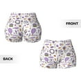 thumbnail image 5 of Naloa Lavender Flowers Biker Shorts for Women Seamless Scrunch Short Women’s Yoga Shorts for Gym Running Sport Shorts - XX-Large, 5 of 9
