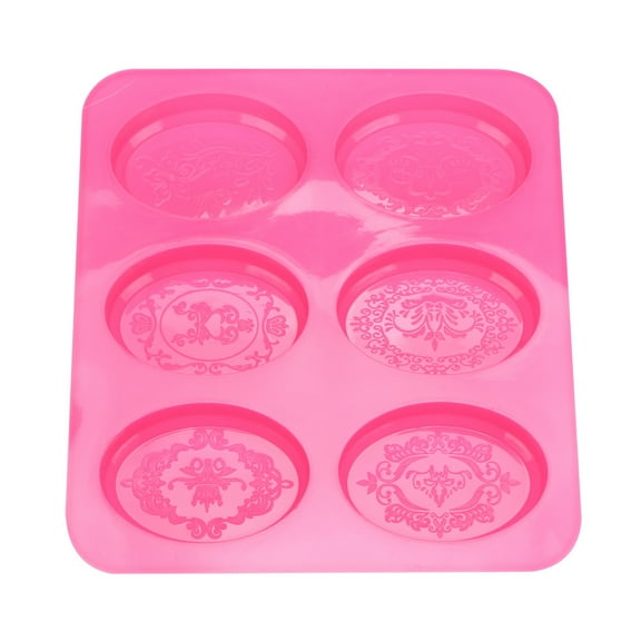 Bouanq Six Consecutive Oval Soap Molds, New Silicone Soap Molds, Lace Pattern Molds