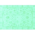thumbnail image 1 of Ahgly Company Indoor Rectangle Oriental Turquoise Blue Traditional Area Rugs, 8' x 10', 1 of 4