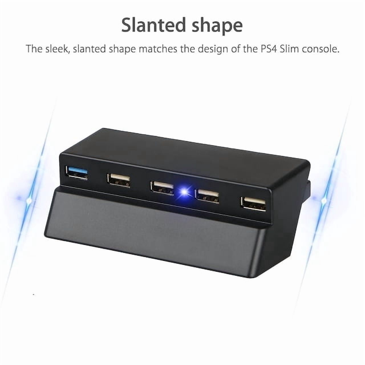 5 Port Usb Hub For Ps4 Slim Edition, Usb 3.0/2.0 High Speed Adapter