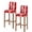 Red, variant on Sage Green Stripes Bar Stool Covers Set of 6, Retro Farmhouse Abstract Ripple Stretch Washable Bar Chair Covers with Backs, Removable Pub Counter Height Chair Cover for Kitchen Dining Room Cafe