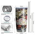 thumbnail image 6 of 20 Oz Pioneer Flower Coffee Tumbler Double Wall Insulated Stainless Steel Water Bottle | Metal Reusable Thermoses Flask with Cup Cap | Leak & Sweat Proof with Anti-Dust Lid, 6 of 7