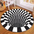 thumbnail image 3 of Alfombra de impresa en 3D, alfombra de óptica antideslizante, alfombra de área de baño de felpudo para , habitación de , sal , estilo B Macarena Alfombra ilusión, 3 of 7