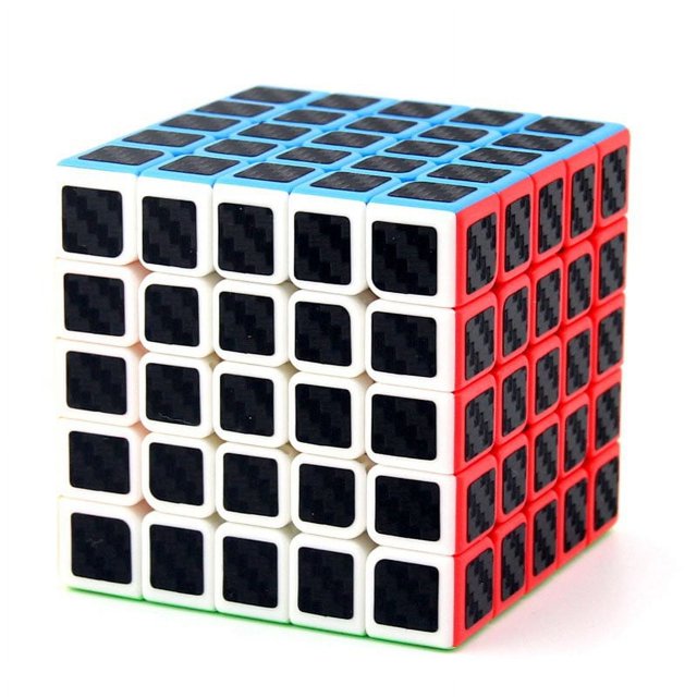 Cubo de Rubik de cinco caras con forma de pirámide de fibra de carbono y dragón mágico combinado alienígena SQ12345, cubo de Rubik de competición, caja de regalo