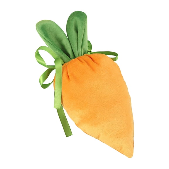 10PCS Easter Carrot Shaped Treat Bags Easter Basket Stuffers Fabric Drawstring Candy Gift Goodie Bags for Egg Hunt Outdoor Party Supplies