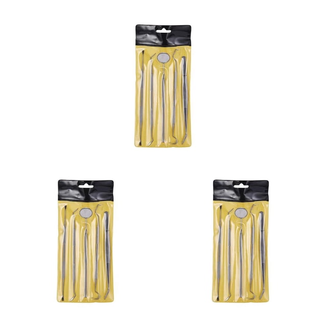Soidarity Juego de espejos bucales Kit de removedor de placa de acero inoxidable Herramientas de limpieza de portátiles, 5 piezas Type1 NO1 Soidarity CBP260042