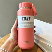 TYESO 500/710ml Thermos Cups Stainless Steel Easy-Pull Cup Outdoor Sport Water Bottle with Handle Portable Travel Mug Hydration